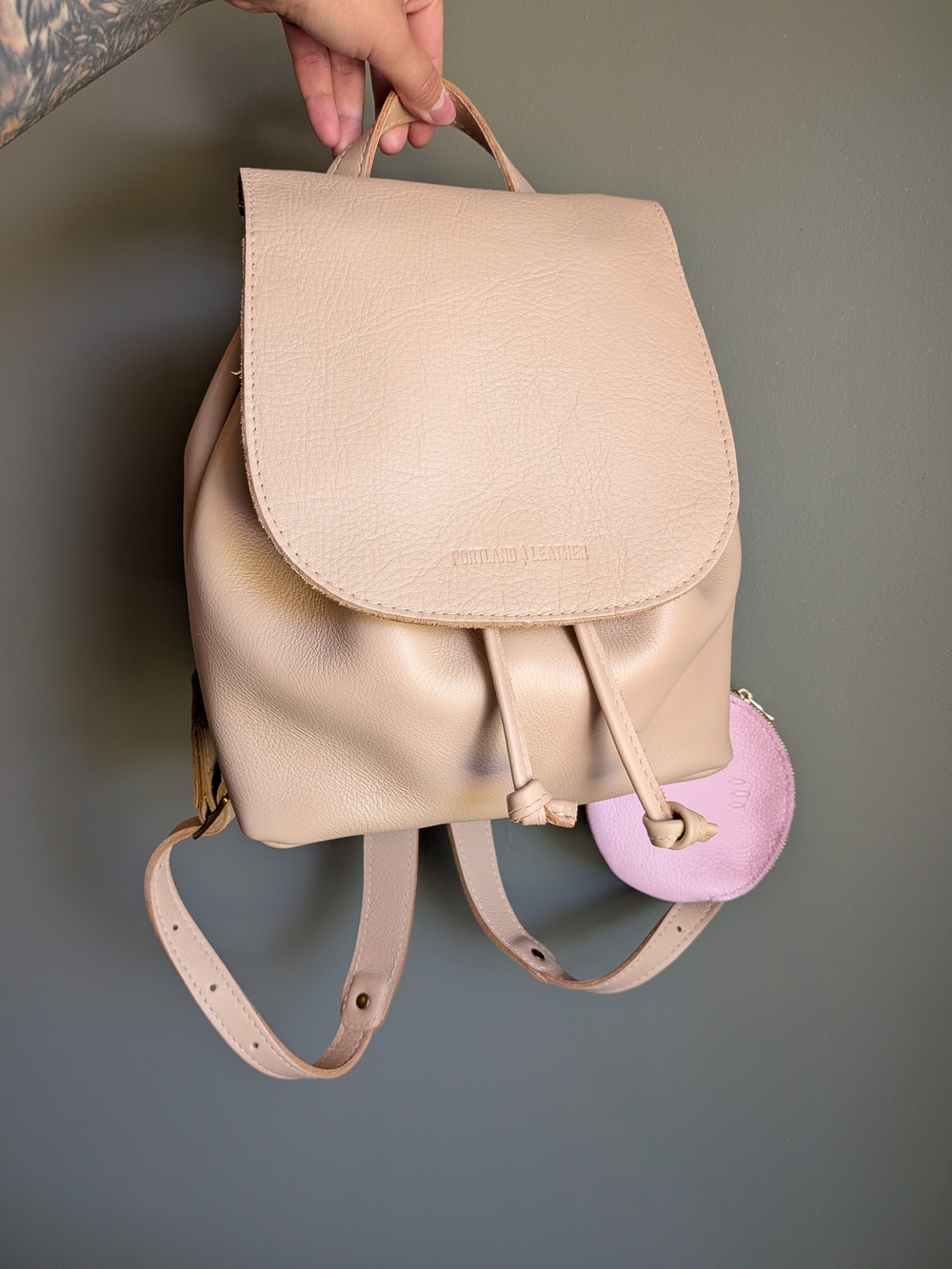 Portland Leather Goods Bucket Backpack And Gordita Pouch